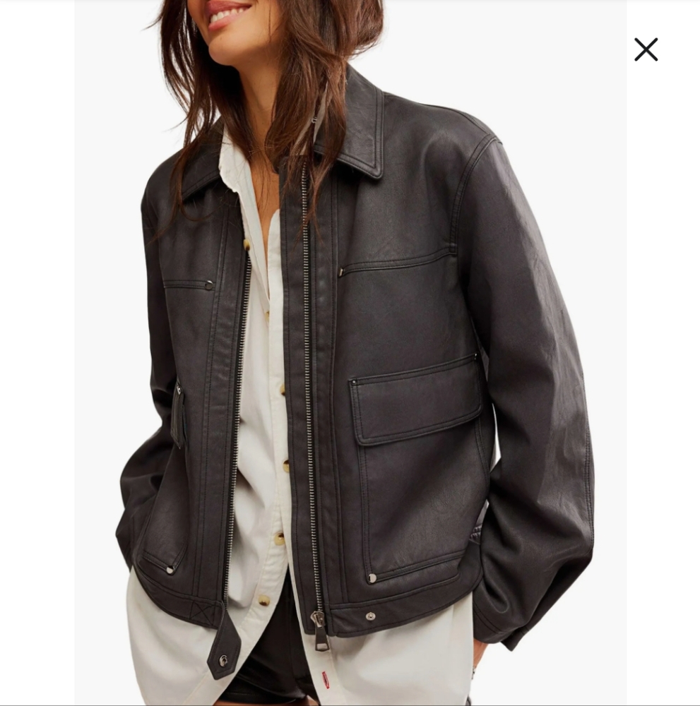 Free People Blair Faux Leather Jacket